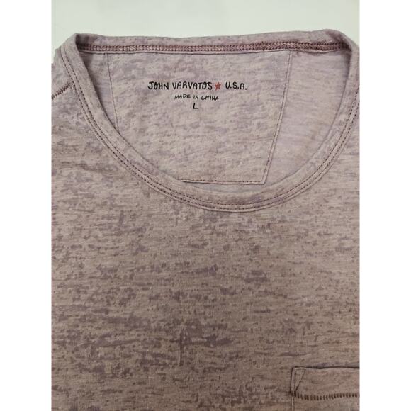 John Varvatos Collection Luxury T Shirt Crew Neck MEN'S Size LARGE Purplish - Picture 2 of 5